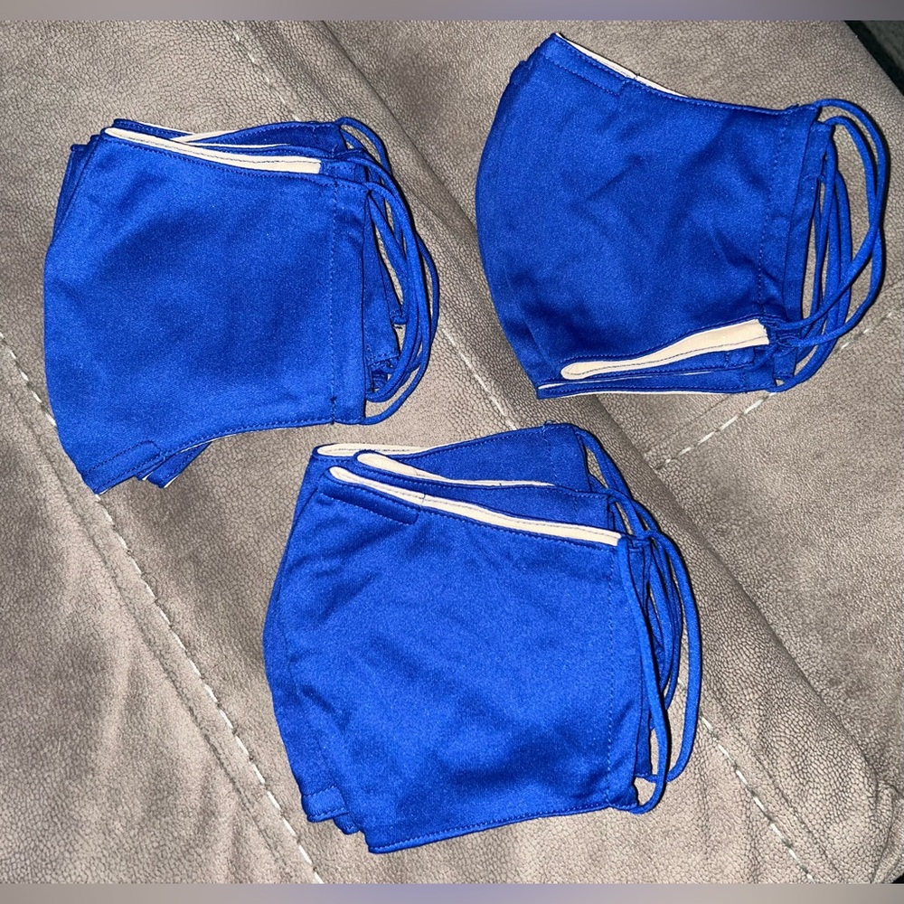 BAW 2-Layer Adult Size Reusable Royal Blue Face Masks Suitable for Sublimation